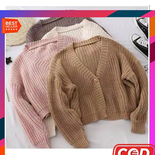 [Kode 8604] Vika Cardy / Long Outer Vika / Vika Outer / Long Cardy (Fs Cardigan Luna Knit Rajut || L