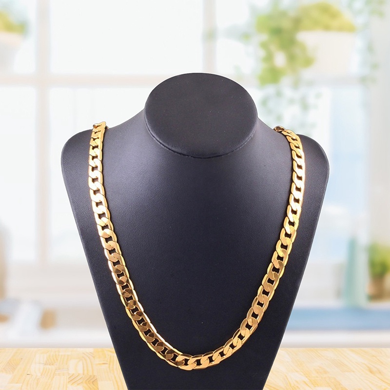 Kalung Rantai Lapis Emas 18K Panjang 50CM Untuk Pria