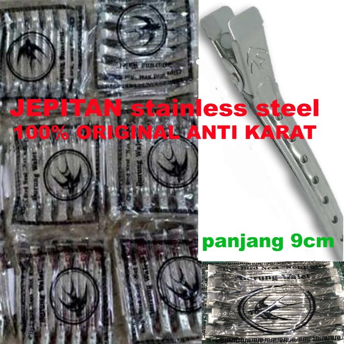 JEPIT CETAK SARANG WALET stainless steel, plastik, kayu &amp; bambu