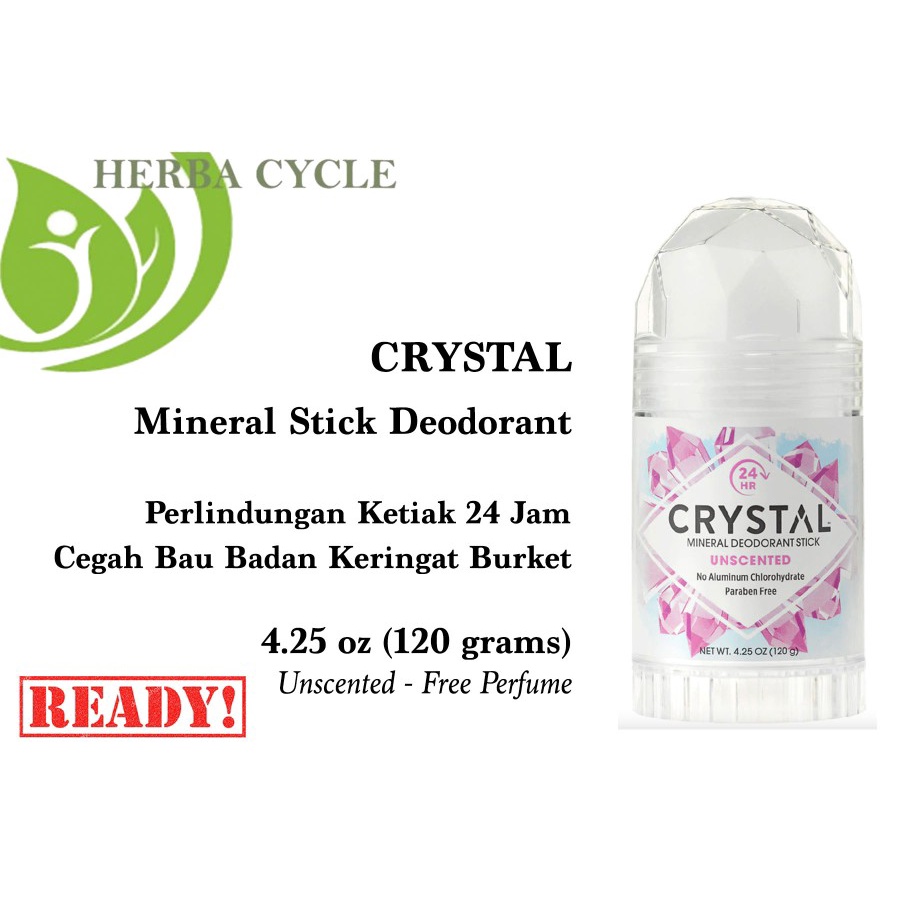 Crystal Stick Deodorant 120gr Cegah Bau Badan Keringat Burket ORI USA