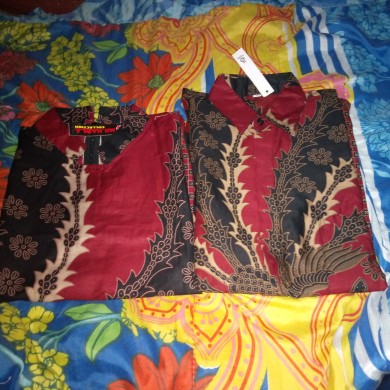 Atasan Tunik Batik Couple Wanita Pasangan Seragaman Kantor Modern Terbaru Terlaris Katun Jumbo Nbl01