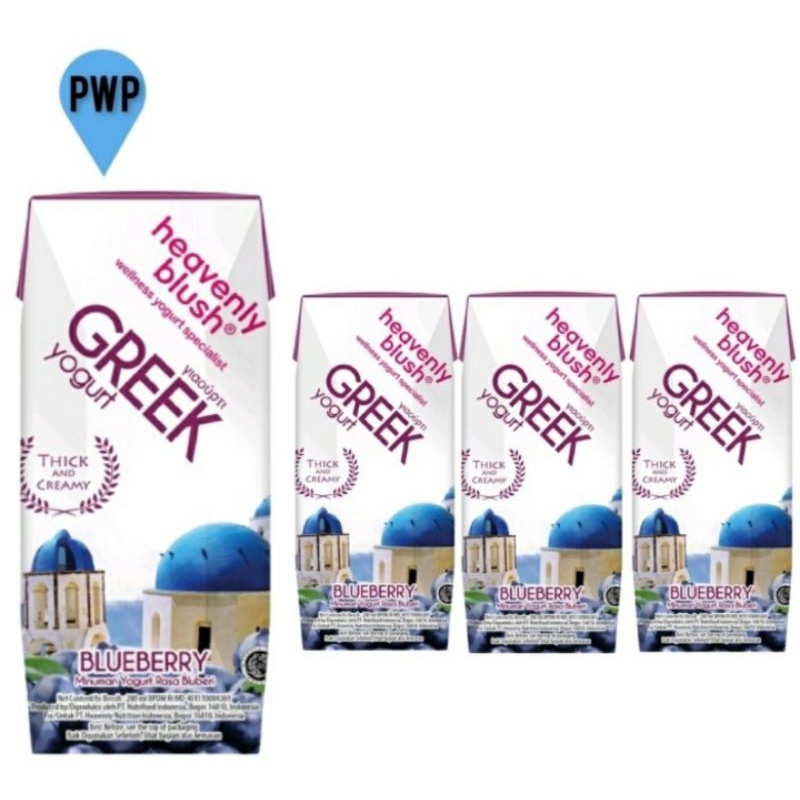 

Heavenly Blush Greek Yogurt Blueberry 200Ml Paket 4 Pc