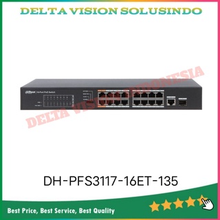 Dahua PFS3117-16ET-135 16 Port PoE + 1 Port Gigabit Combo PoE Switch