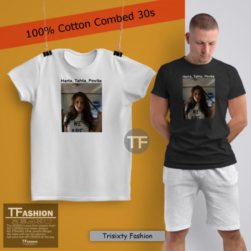 T-shirt Kaos Harta Tahta Pevita / Kaos Distro Unik / Pevita Pearce / Kaos oblong / Kaos Distro Premi
