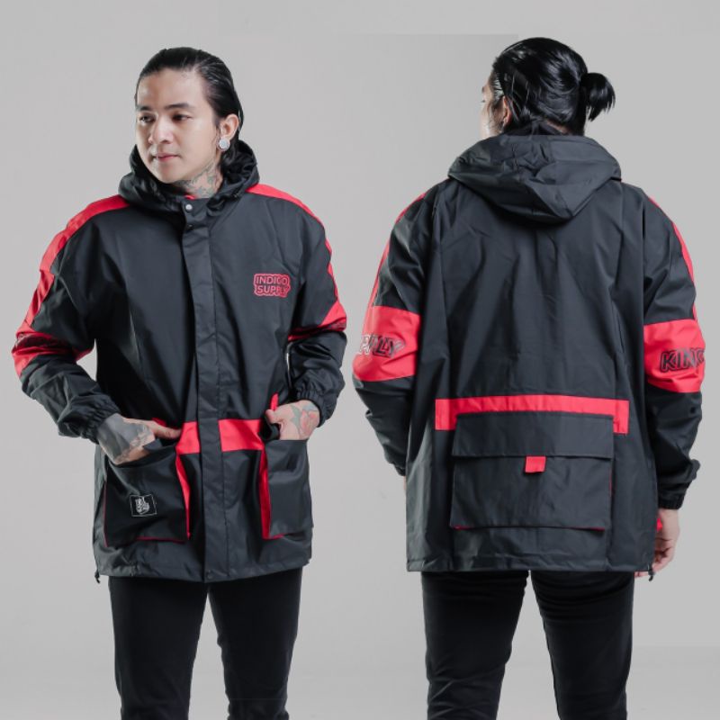 KMO Jaket Parka Pocket Parasut Pria