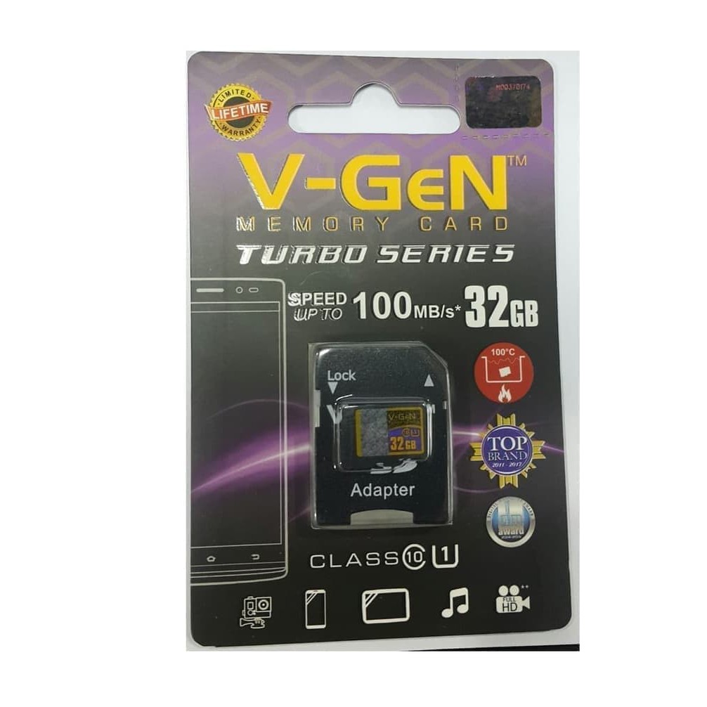 V-GEN MICRO SD 32 GB TURBO CLASS 10 MEMORY CARD VGEN MICROSD 32GB