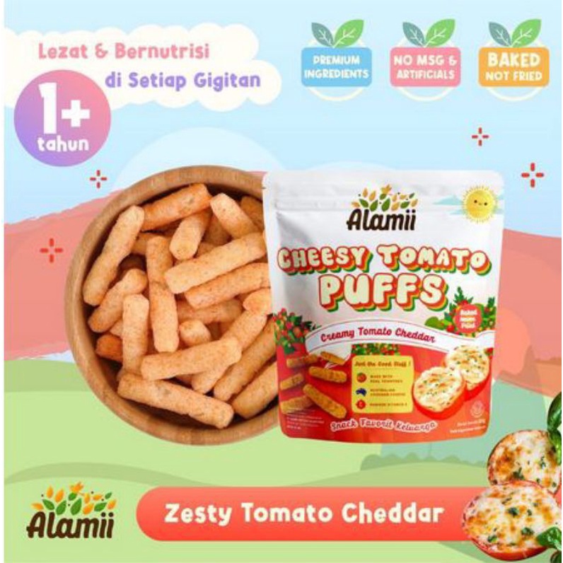 

Alamii puffs snack baby rasa creamy tomato cheddar