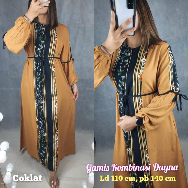 Gamis Arabia/Gamis Arab Kombinasi Motif/Gamis Kombinasi Terbaru &quot;Dayna&quot;