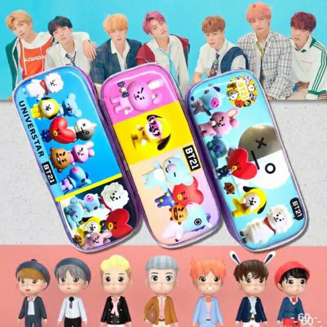 

Kotak Pencil / Pencil case BTS BT21 Cute Resleting
