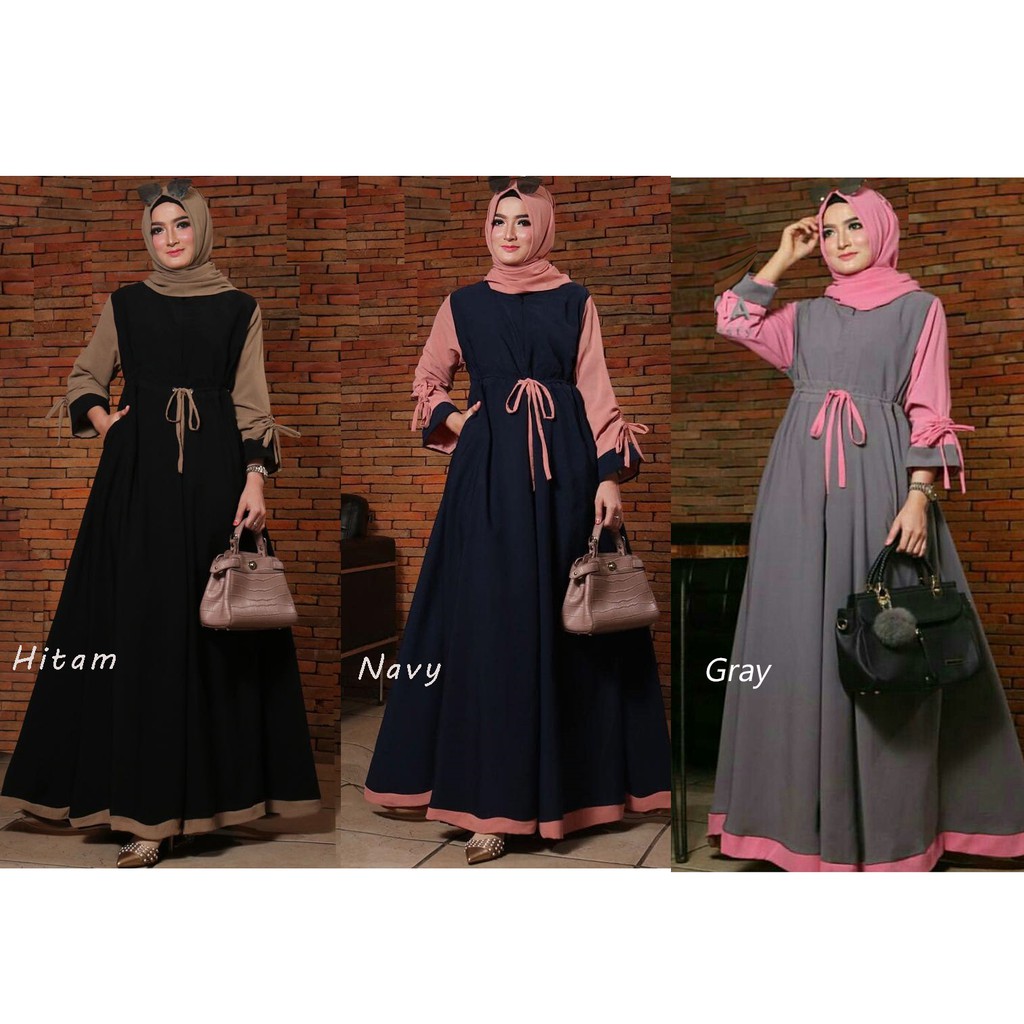 PROMO MAXI BAJU MUSLIM WANITA GAMIS KEKINIAN