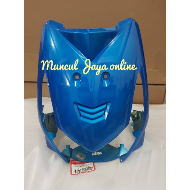 Cover Front Panel Tameng Lampu Depan BeAT Karbu Biru 64301-KVY-960ABM