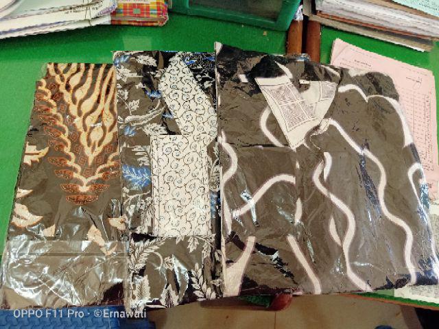 Bswart Batik Hrb026 Kenongo Hem Pendek Padi Pekalongan M L Xl Batik Pria Murah Modern Grosir