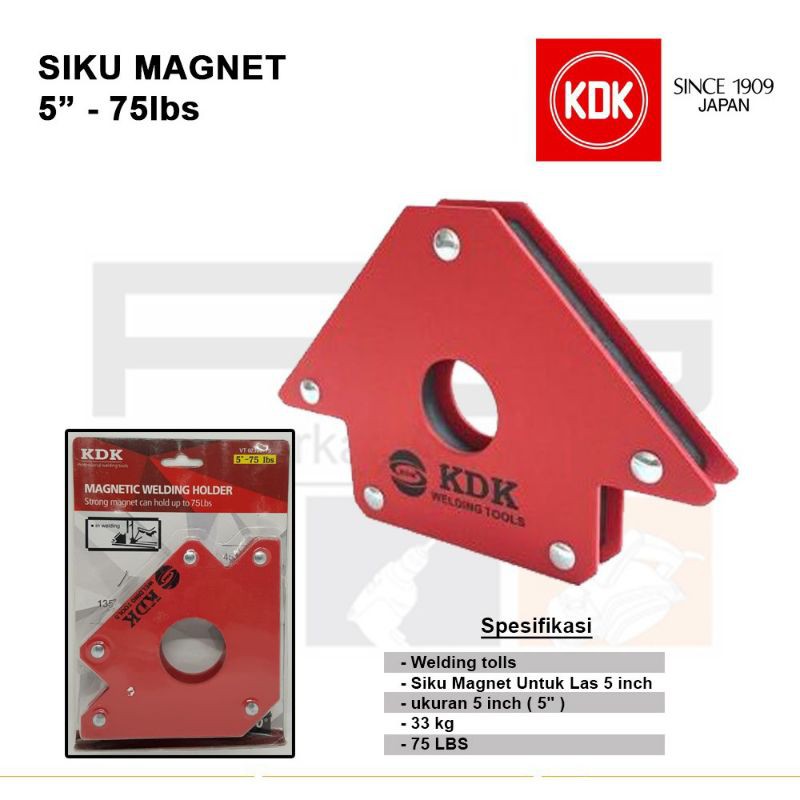 SIKU LAS MAGNET 5 INCH KDK MAGNETIK WELDING HOLDER 5 INCH