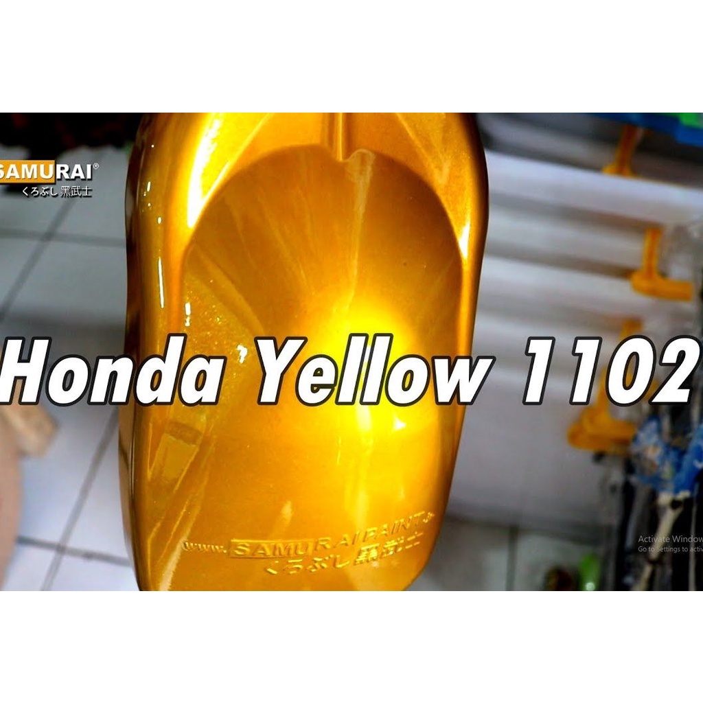 Pilox Pilok Samurai Paint Kurobushi Cat Semprot 1102** Honda Yellow / Kuning Honda / Metalik Yellow (1102) 400ml / 400cc