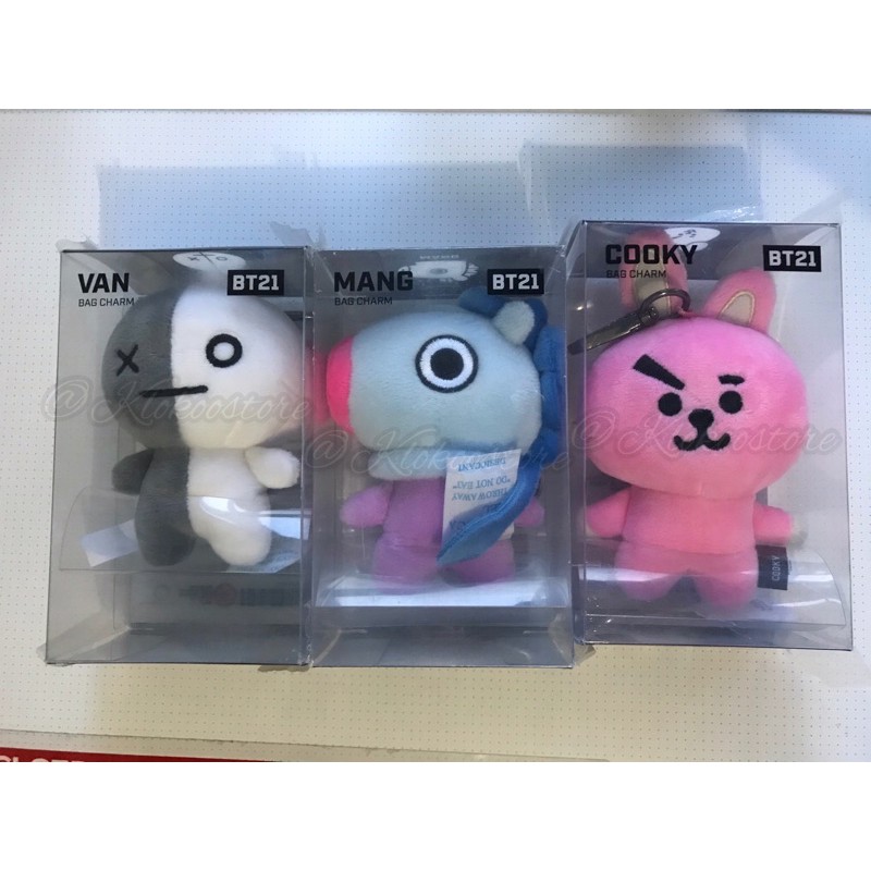 READY STOCK OFFICIAL BT21 Plush bag charm