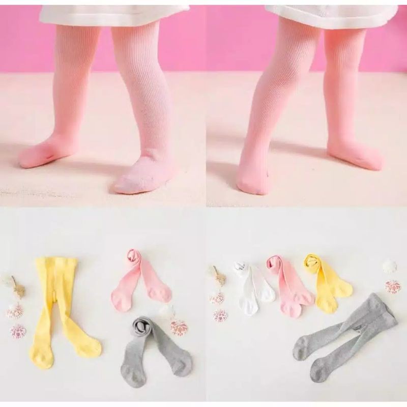 Legging bayi polos tutup kaki / legging baby murah import / legging bayi tutup kaki