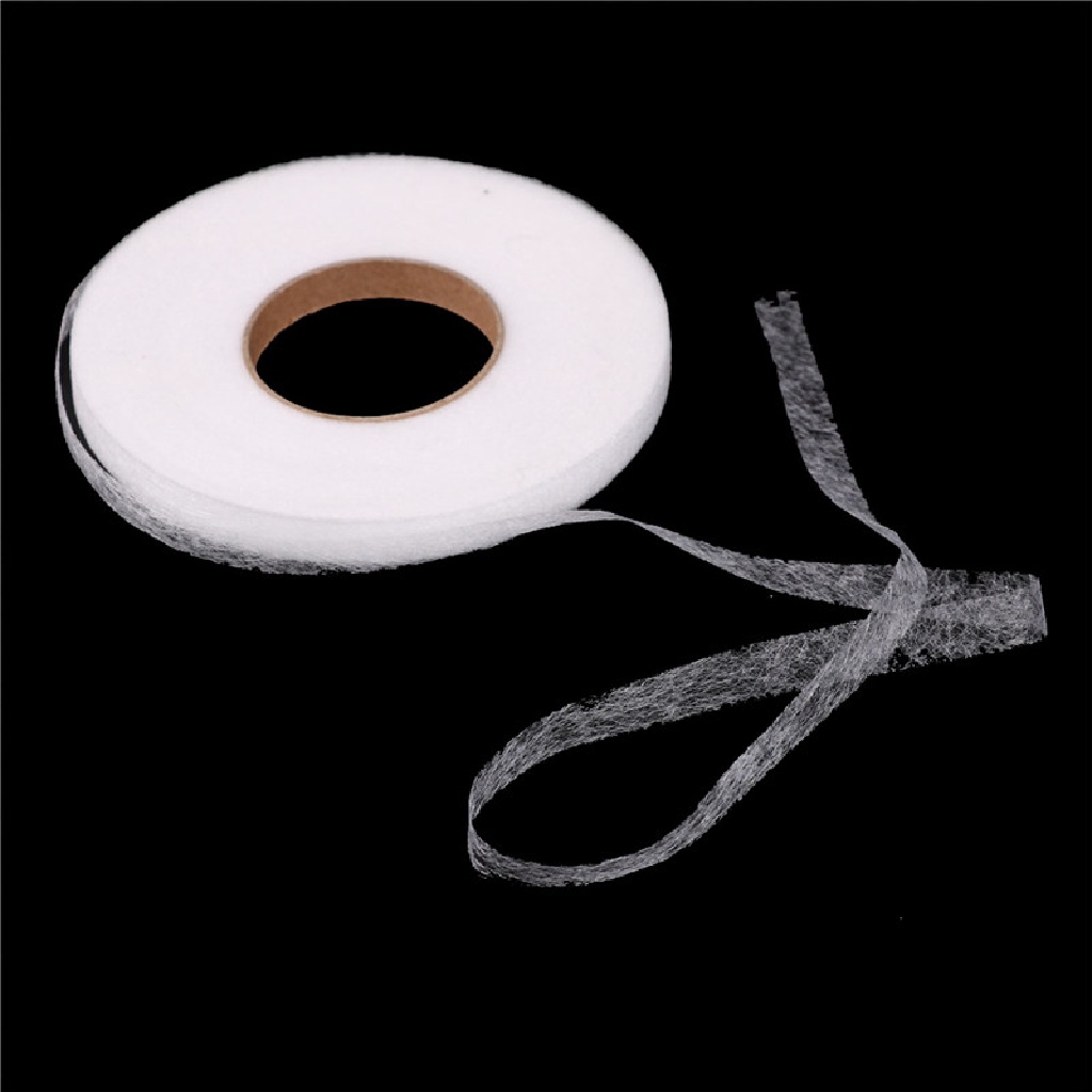 Adawnshbhyu 70yard Putih Dua Sisi Fusible Jahit Kain Buckram Lem Tape DIY Cloth ID