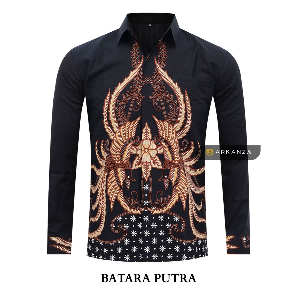 Hem Atasan Kemeja Baju Batik Pria Cowok Laki Laki Slimfit Full Lapis Furing Lengan Panjang Lengan Pendek Original Asli Batik Arkanza Solo Laweyan Size S M L Xl XXL Bahan Katun Premium Handara Prabu Prabuseno Antasena Mahaprana Bateeq Mensbatik Mix-Batara Putra
