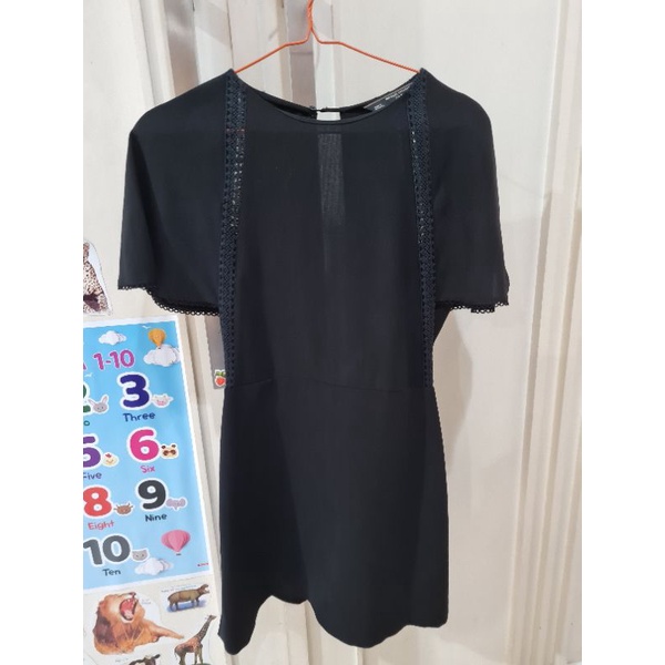 PRELOVED ZARA JUMPSUIT BLACK SIZE S ONE PIECE SHORT FASHION WANITA CASUAL BAJU SANTAI BALI MODIS