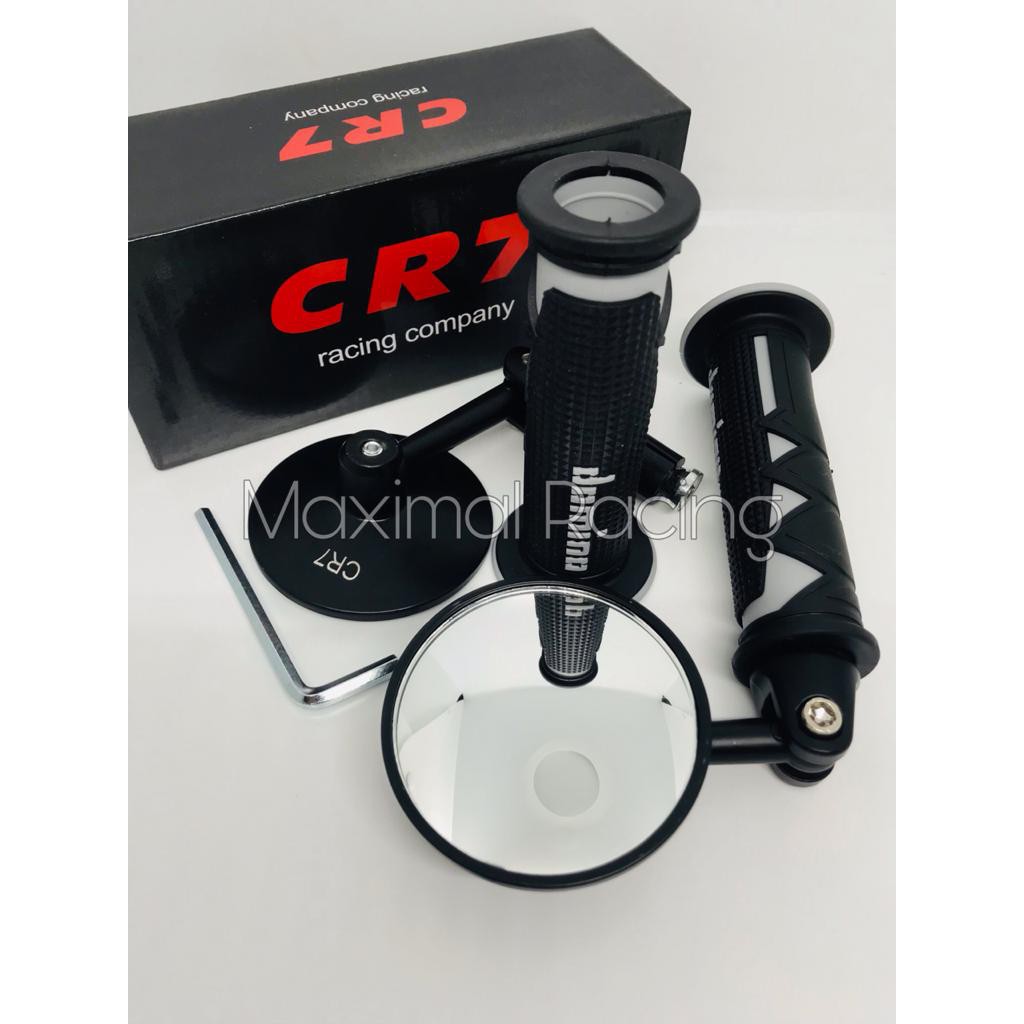 Paket Spion Cembung Plus Handgrip Shark Domino Universal Semua Motor