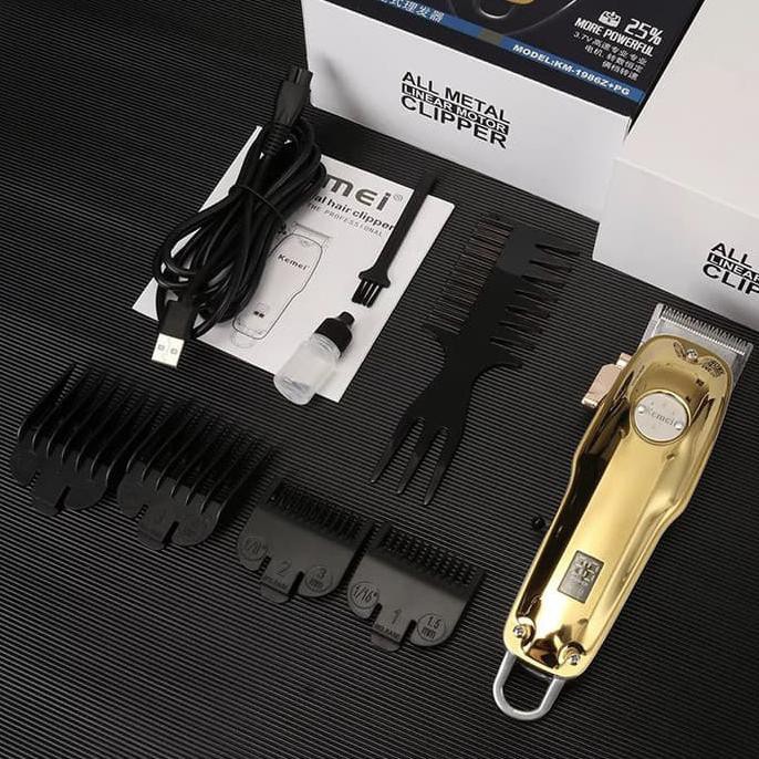 Alat Cukur Rambut Kemei KM-1986PG Cukuran Hair Clipper Full Metal 1986