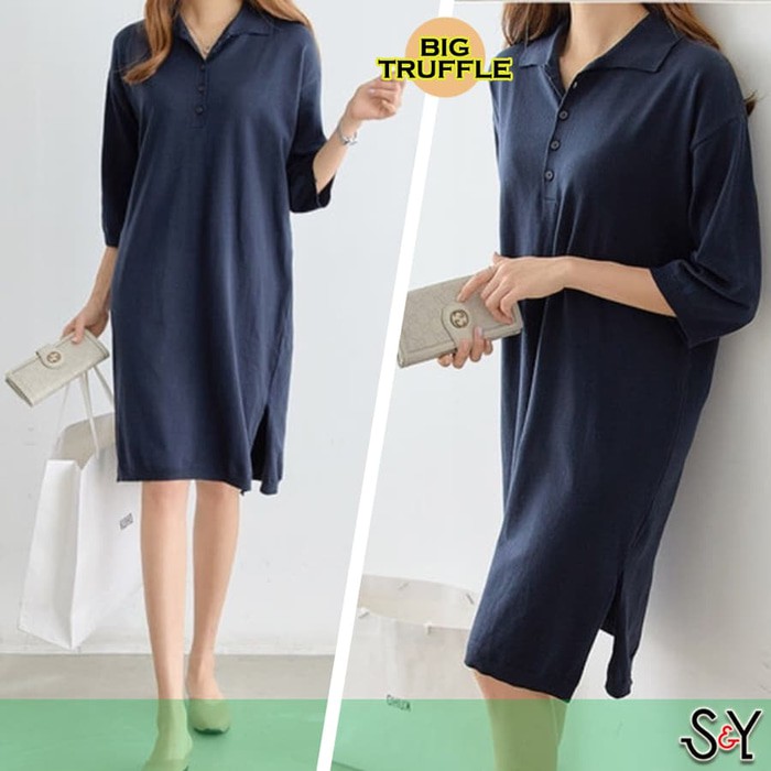 discon Big Truffle Blouse Panjang Bigsize Baju Atasan Wanita Jumbo Kerah kuliah,kerja,kantor,pesta