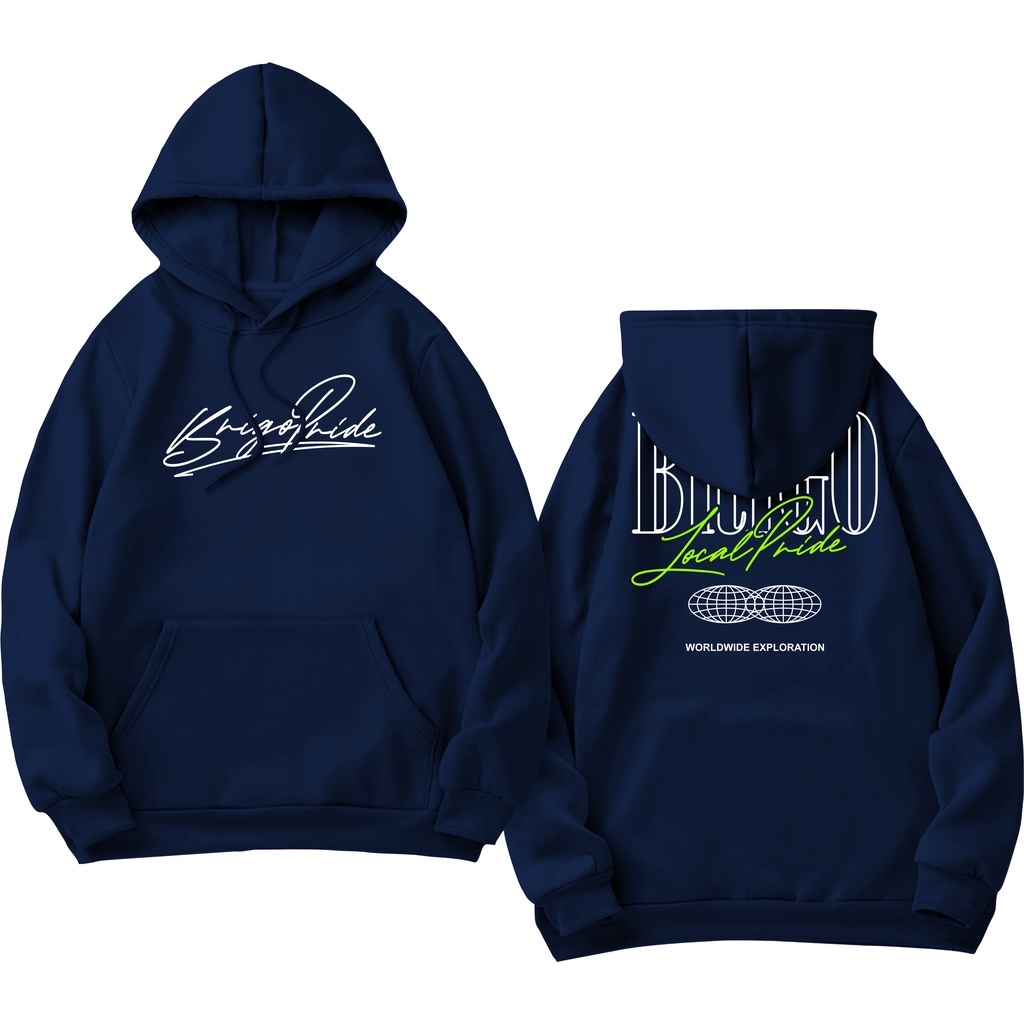 BRIGO Jumper Hoodie WORLD WIDE EXPLORATON II Sweater Hoodie BRIGO Sablon DTF Fleece Cotton M-XXL (Pria &amp; Wanita) Free stiker&amp;Gantungan Kunci