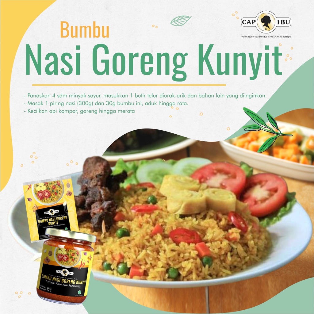 CAP IBU Bumbu Nasi Goreng Kunyit Pouch Sachet 40g x 3 pcs