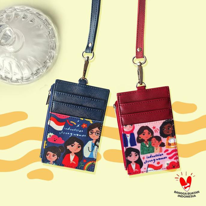 

✨BISA COD✨ ID Card Wallet INDONESIAN STRONG WOMAN - Merah