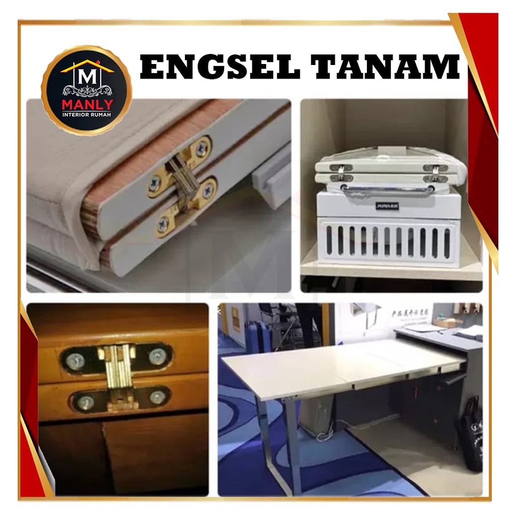 Engsel meja lipat / engsel Tanam/ Engsel Deer Tanam CHROME Cross Hinge Pintu Lemari Meja Lipat Tanan