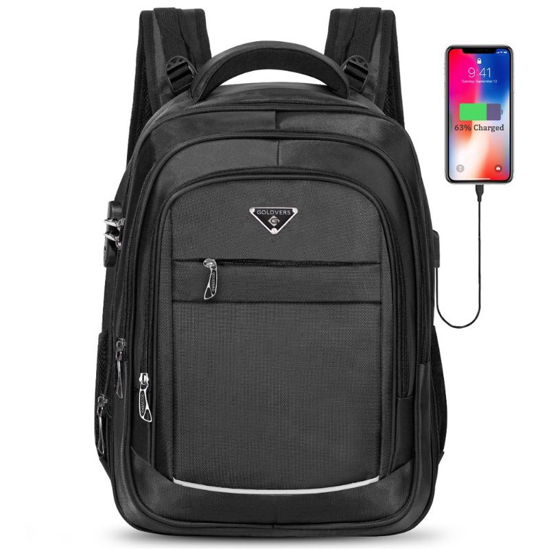 Tas sekolah Polo Gives usb 18inch import ✅ Bisa COD-P. Gold kunci HITAM