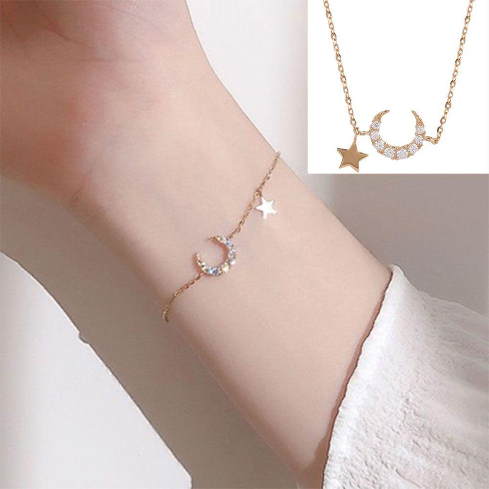 R-bunga Gelang Pesta Baru Fashion Bintang Bulan Pesona