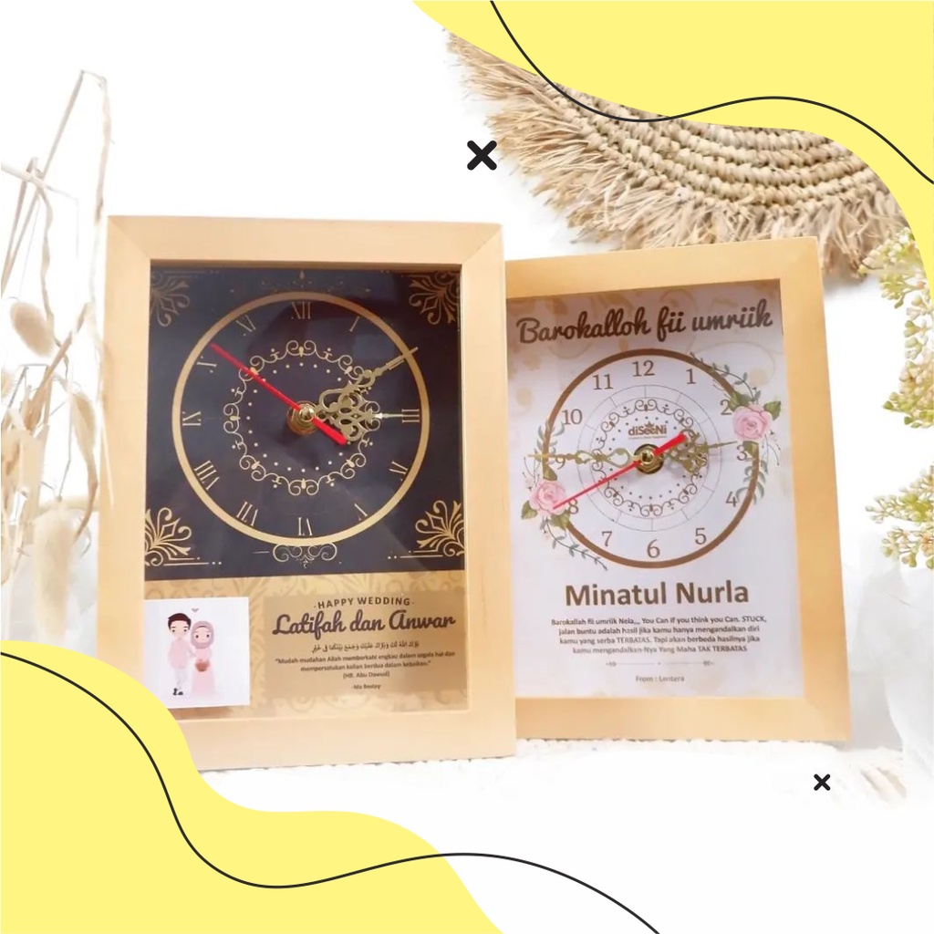 [[ ANTI PECAH ]] Jam Dinding Custom Hadiah Jam Foto Polaroid  Kado Wisuda Kado Pernikahan Hadiah Ann