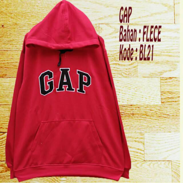 Hoodie GAP merah marun premium bordir Bl21