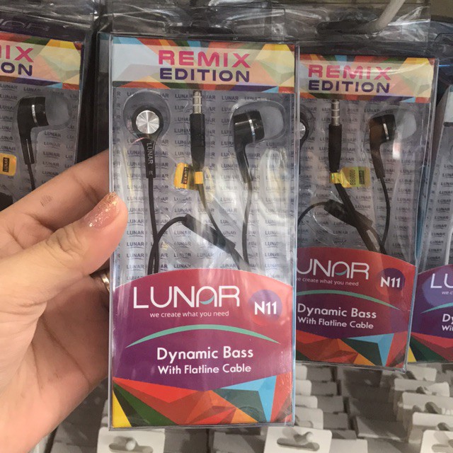 Headset lunar N11 extra bass / handsfree lunar N11 / earphone lunar N11