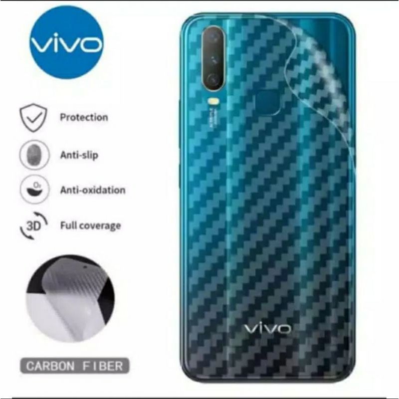 SKIN KARBON - SKIN CARBON - ANTI GORES BELAKANG XIAOMI MI 8 - MI 8 LITE - MIA2 / REDMI 6X - REDMI S2