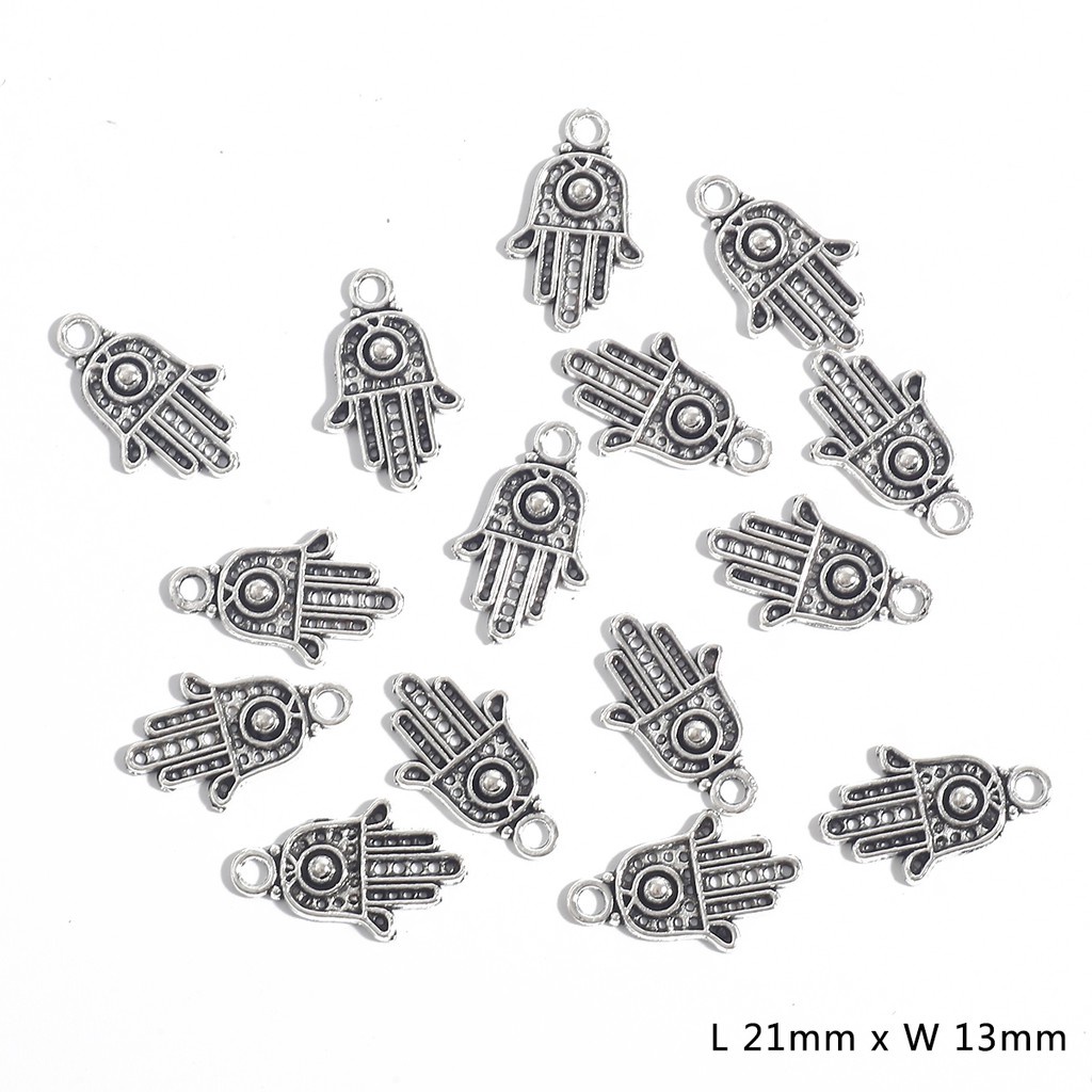 Liontin Charms Plating Bahan Alloy Hamsa 13X21Mm