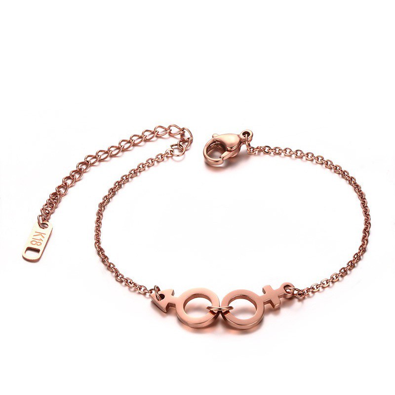 Gelang Bracelet Wanita Aksesoris Titanium Korea Cocok Hadiah GK029 lovely love elegant unisex