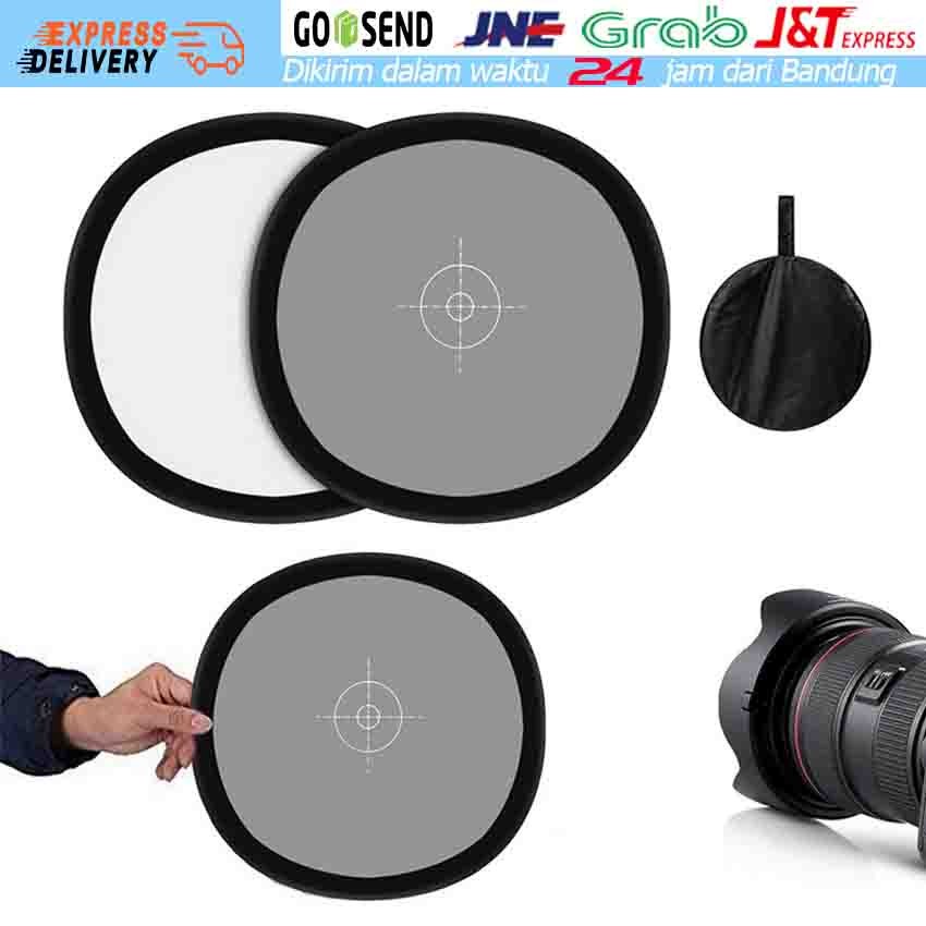 300mm Portable Photography Reflector Gray and White Balance Card Photographic White Balance Focus Bo