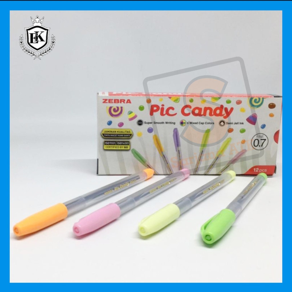 

Bulpen Pen Ballpoin Zebra Pic Candy Tinta Hitam 0.5mm (Ek_Official_store)