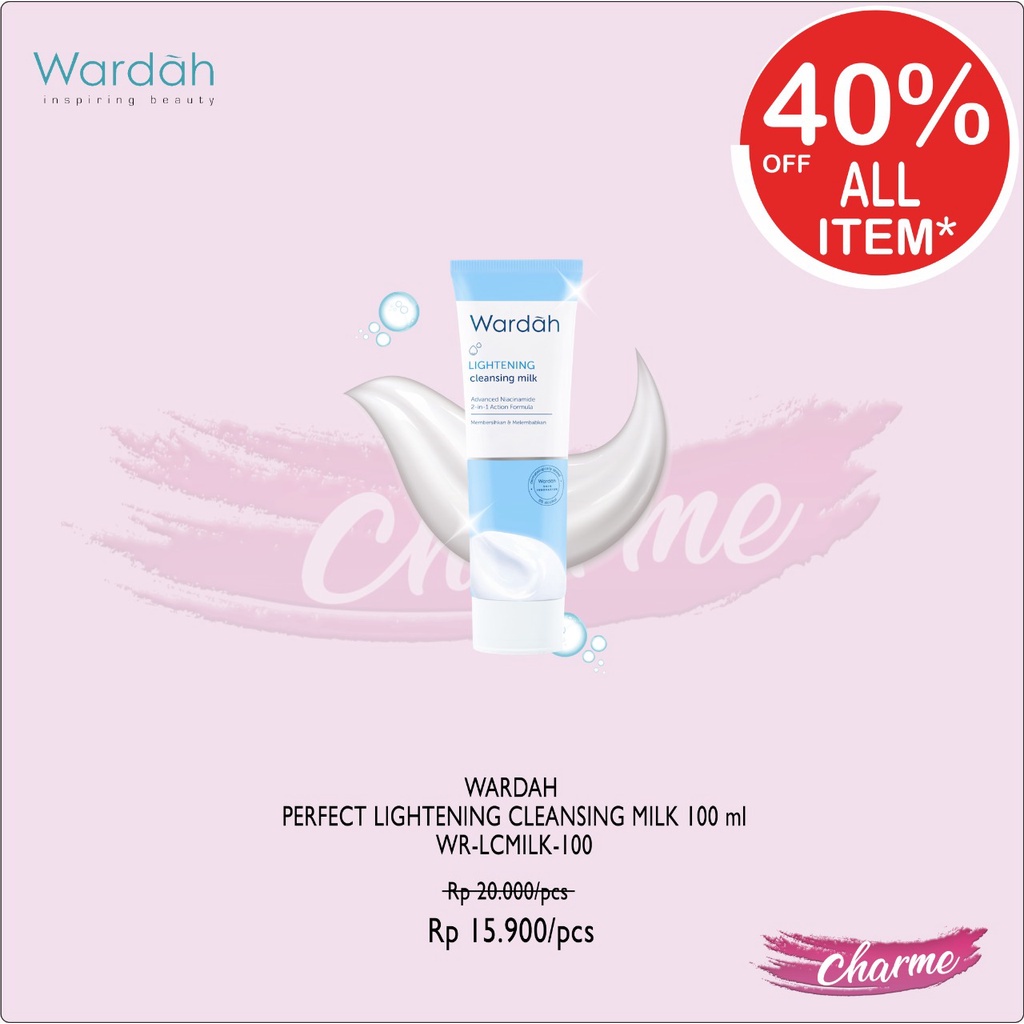 (READY &amp; ORI) Wardah Lightening Cleansing Milk - 100ml