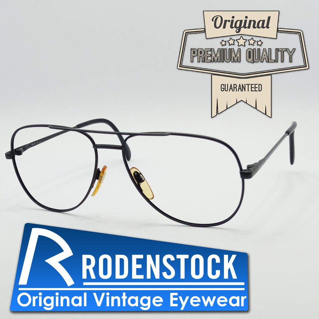 Kacamata Vintage Jadul Antik Original Aviator Rodenstock Robin 2704D Black Size 57