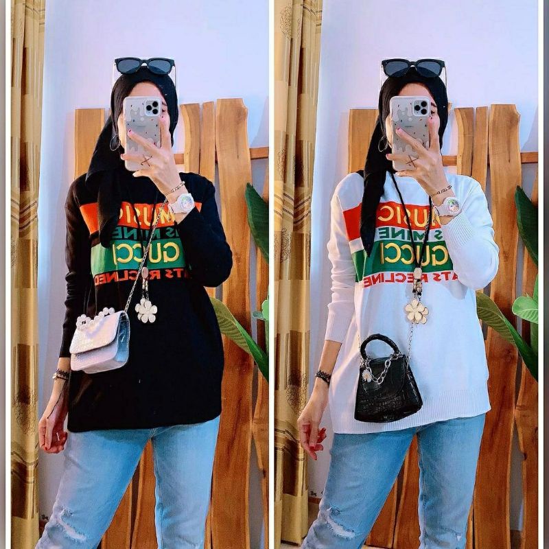 GC Sweater, SWEATER WANITA CANTIK MODIS FIT XXL LD 100-124 BAHAN RAJUT IMPORT PREMIUM TERMURAH OOTD