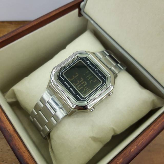 jam tangan wanita alexander cristie original ac9226 digital silver