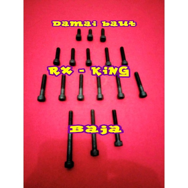 BAUT L baja hitam blok mesin RX KING