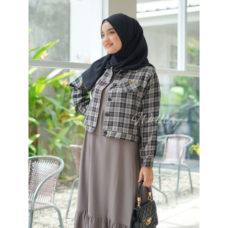 galery_NAcollection ONE SET LEXY BLEZER CROP//OVERAL WANITA INER GAMIS ORI BY WELTA