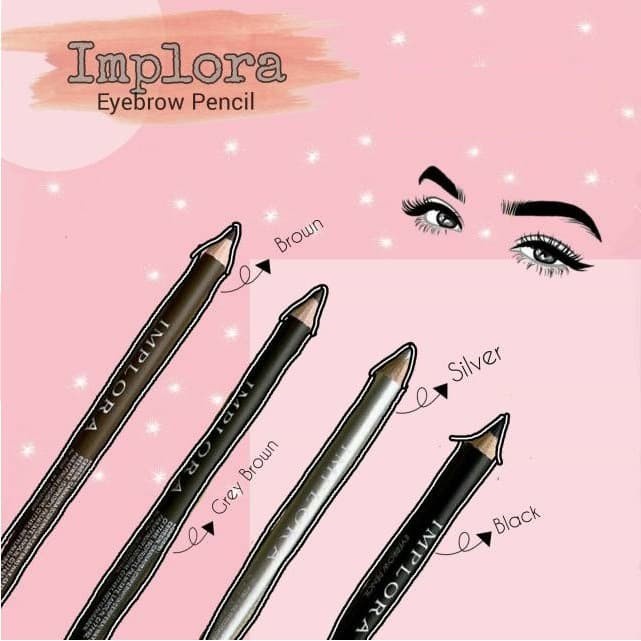 Implora Eye Brow Pencil 2 In 1 Pensil Alis Implora / BPOM Pensil Alis Implora / Celak Eyebrow Pencil Implora