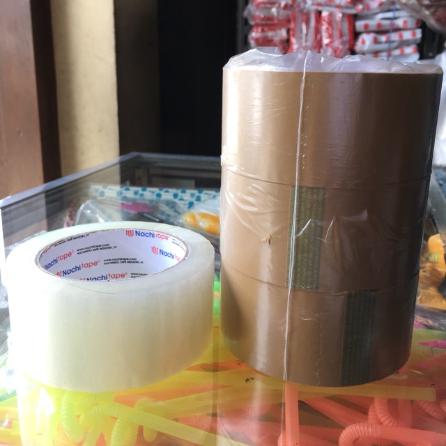 

Lakban bening nachi dan coklat solasi besar solatip solatape isolasi 2 inch nachi naci tape