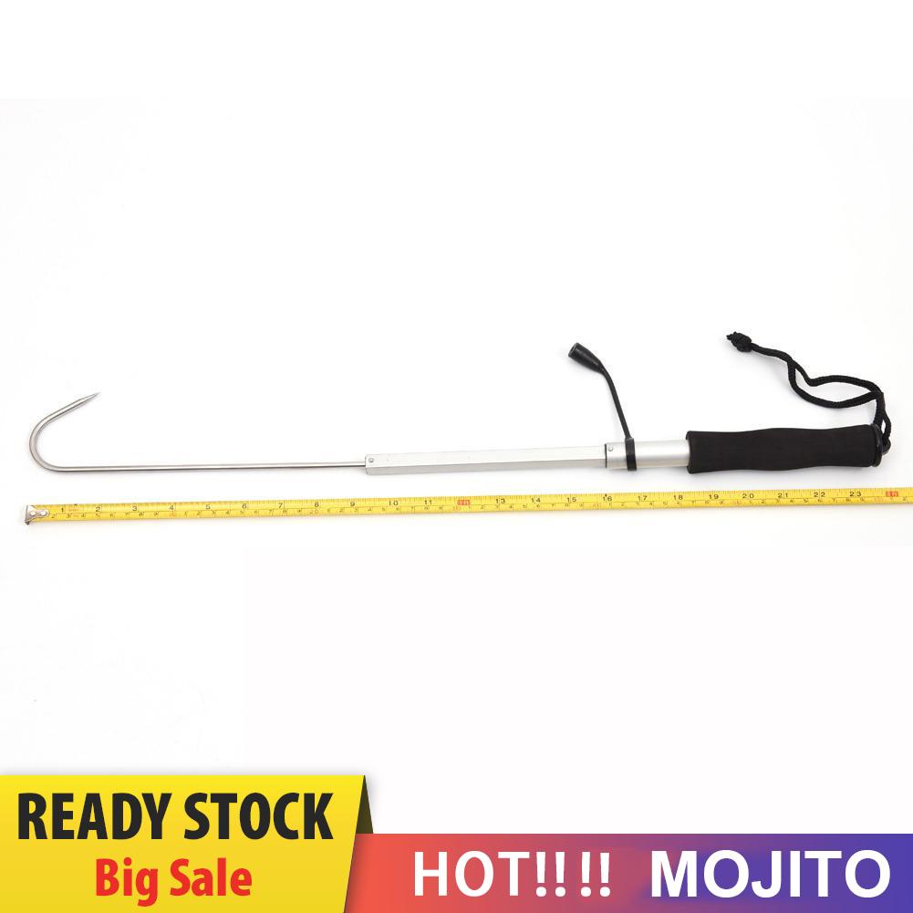 MOJITO Telescopic Sea Fishing Gaff Stainless Aluminum Alloy Spear Hook Tackle