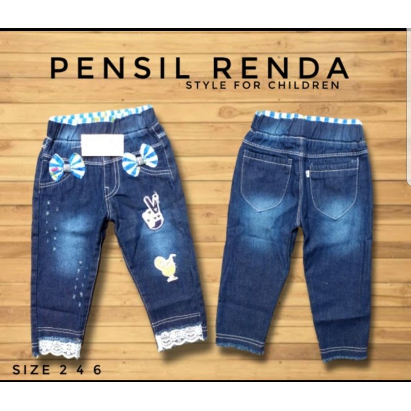 

Celana pensil renda size 2,4,6